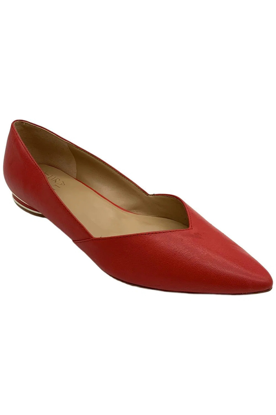 Naturalizer Women's Havana Pointed Toe Flats Red/Red - Medium